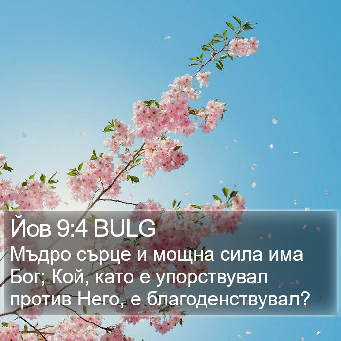 Йов 9:4 BULG Bible Study