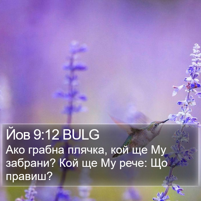 Йов 9:12 BULG Bible Study