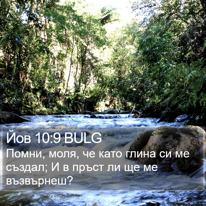 Йов 10:9 BULG Bible Study