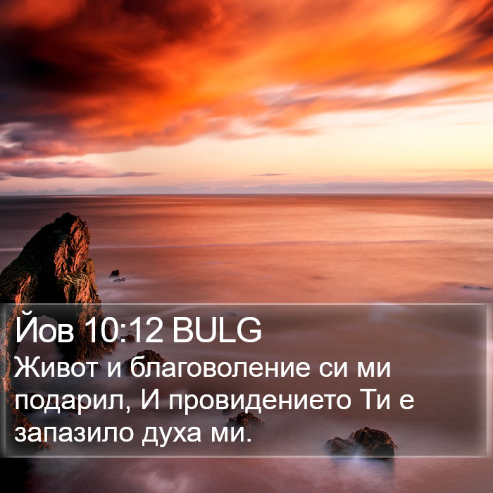 Йов 10:12 BULG Bible Study