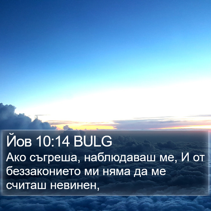 Йов 10:14 BULG Bible Study