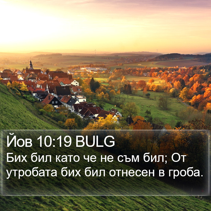 Йов 10:19 BULG Bible Study