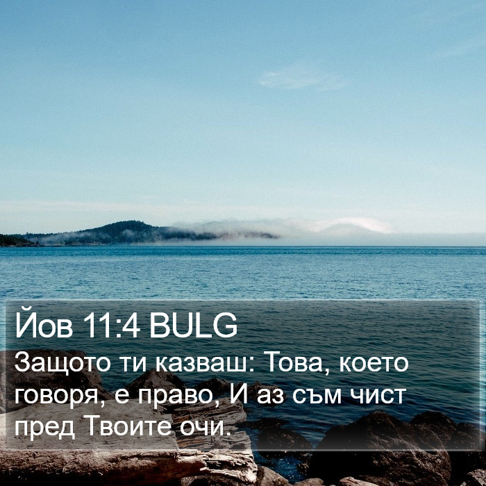 Йов 11:4 BULG Bible Study