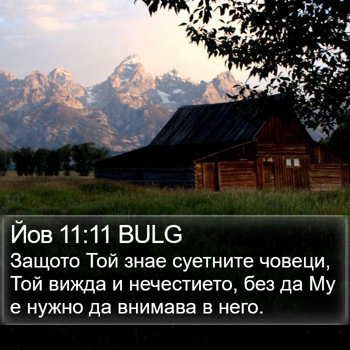 Йов 11:11 BULG Bible Study