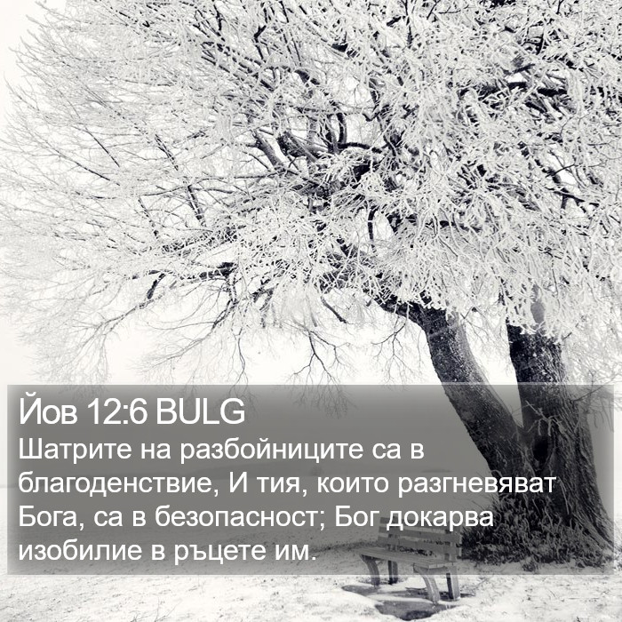 Йов 12:6 BULG Bible Study