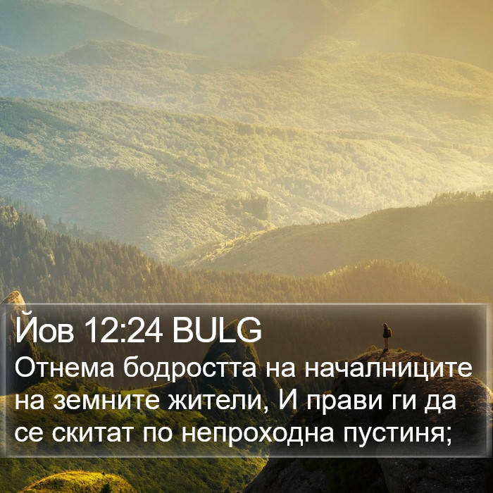 Йов 12:24 BULG Bible Study