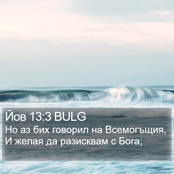 Йов 13:3 BULG Bible Study