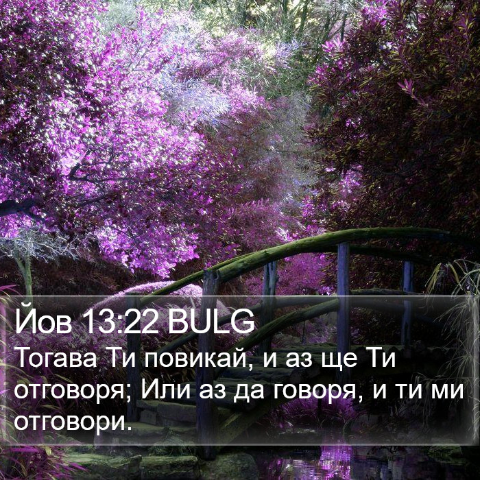 Йов 13:22 BULG Bible Study