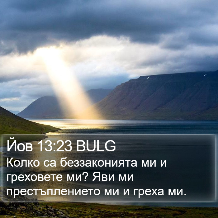 Йов 13:23 BULG Bible Study