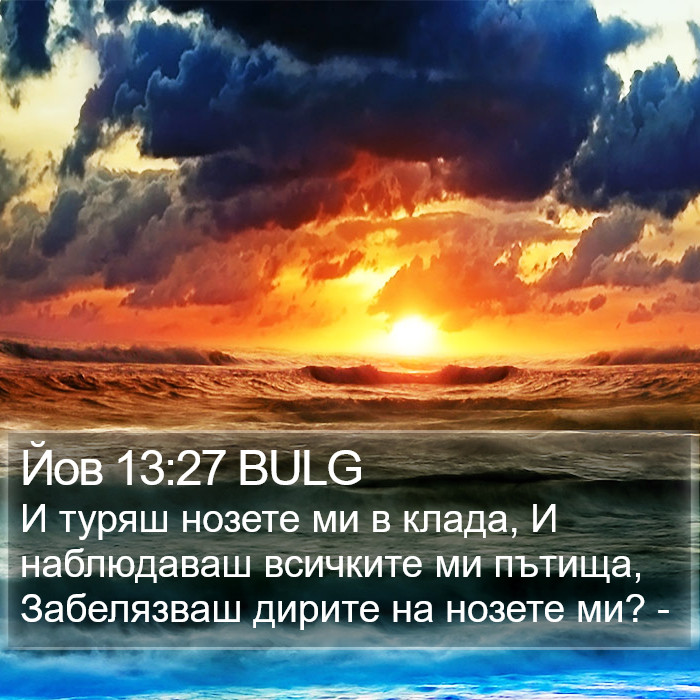 Йов 13:27 BULG Bible Study