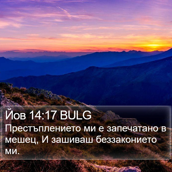 Йов 14:17 BULG Bible Study