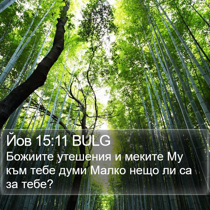 Йов 15:11 BULG Bible Study