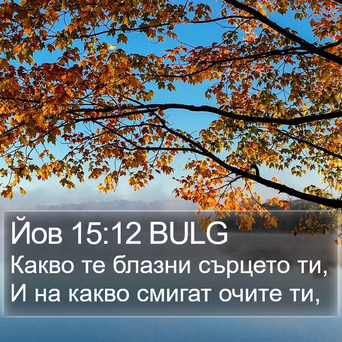 Йов 15:12 BULG Bible Study