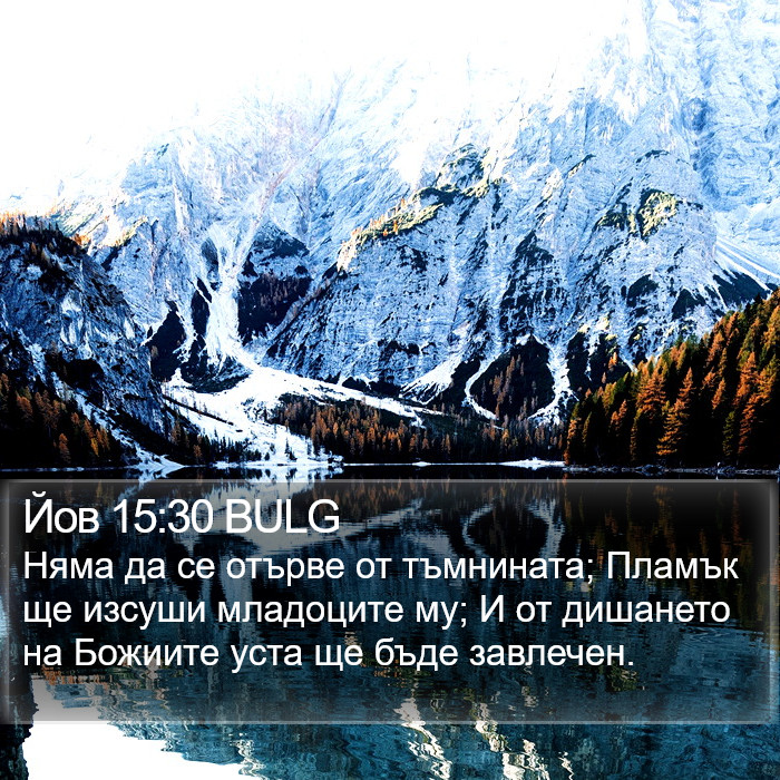 Йов 15:30 BULG Bible Study