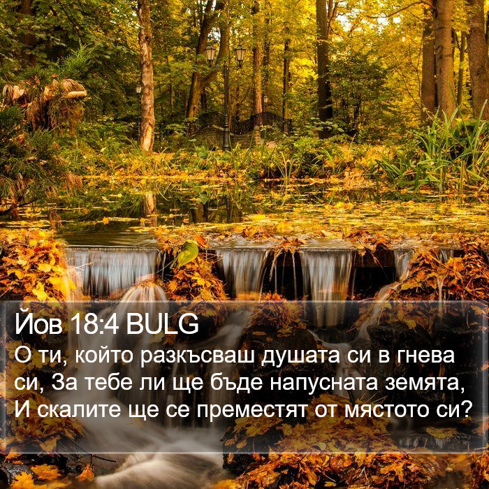 Йов 18:4 BULG Bible Study