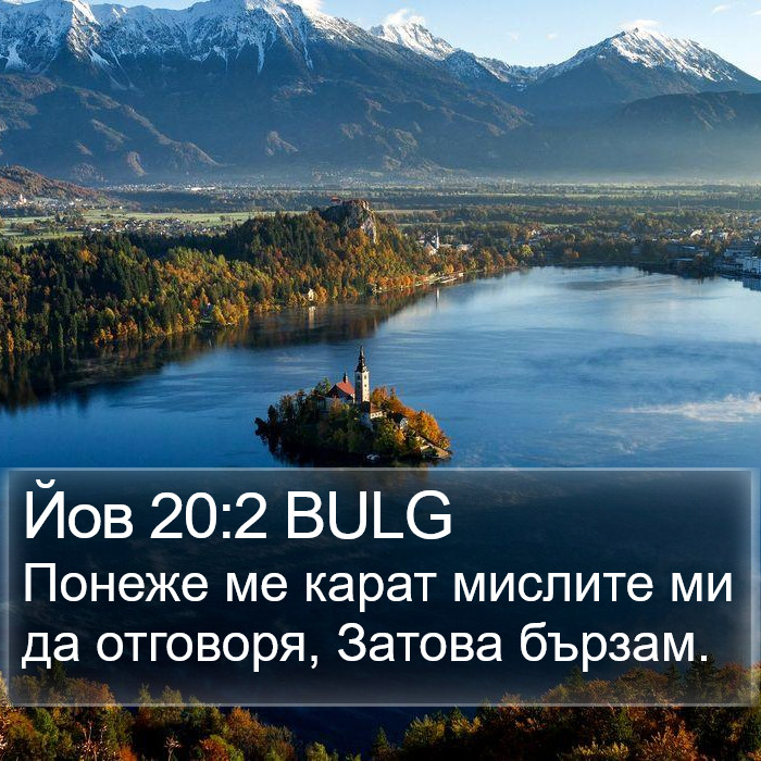 Йов 20:2 BULG Bible Study