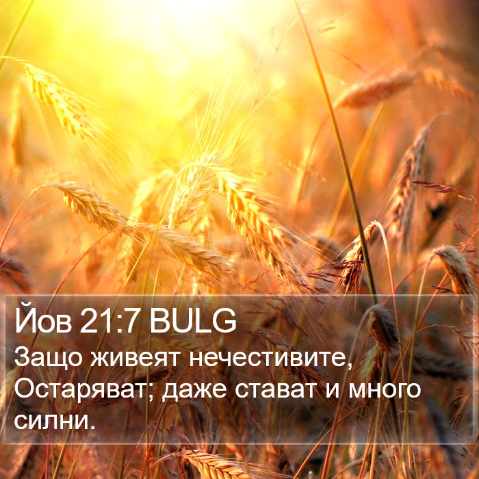 Йов 21:7 BULG Bible Study