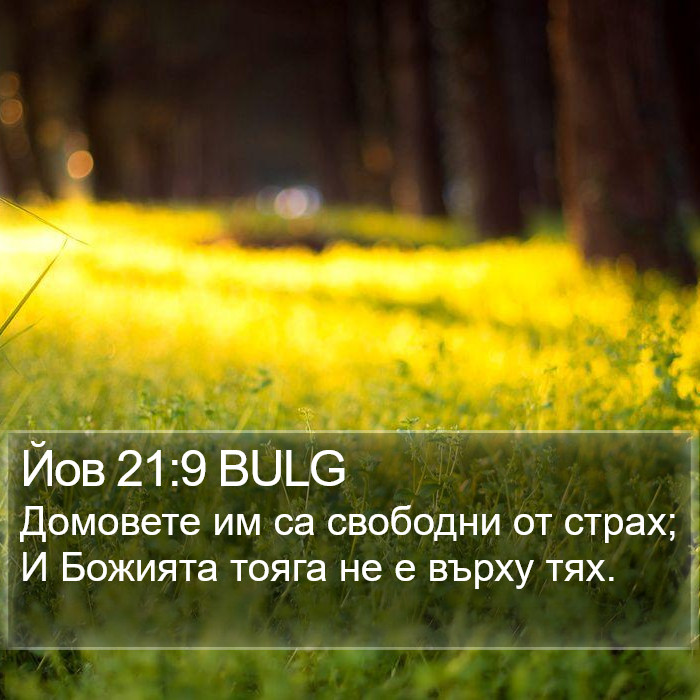 Йов 21:9 BULG Bible Study