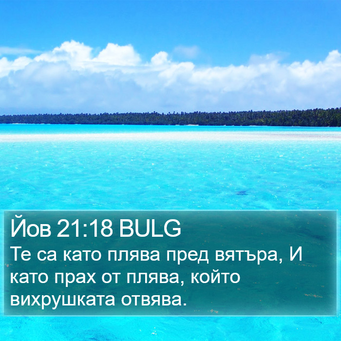 Йов 21:18 BULG Bible Study