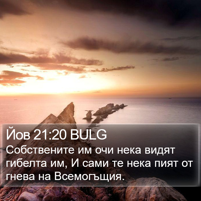 Йов 21:20 BULG Bible Study