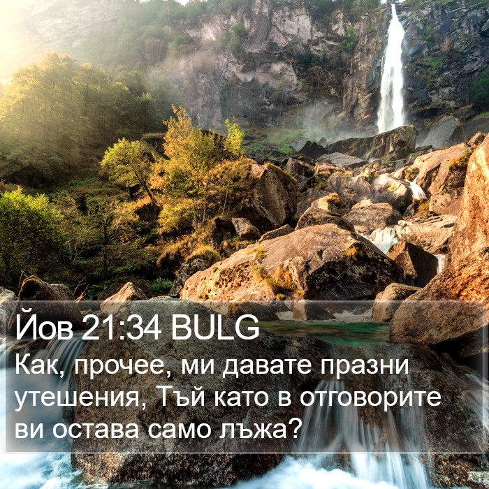 Йов 21:34 BULG Bible Study