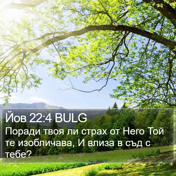 Йов 22:4 BULG Bible Study