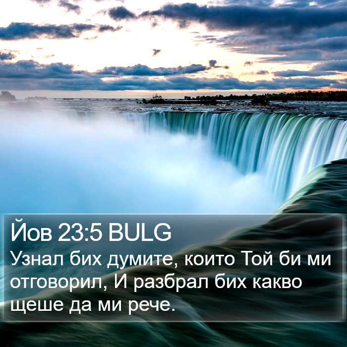 Йов 23:5 BULG Bible Study