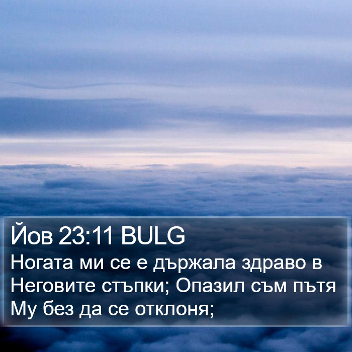 Йов 23:11 BULG Bible Study