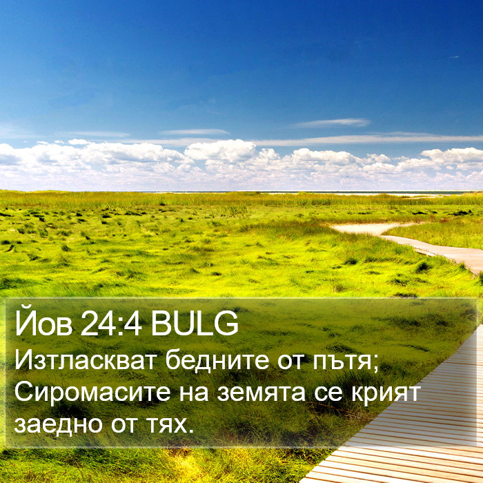 Йов 24:4 BULG Bible Study