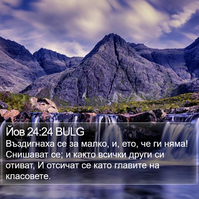 Йов 24:24 BULG Bible Study