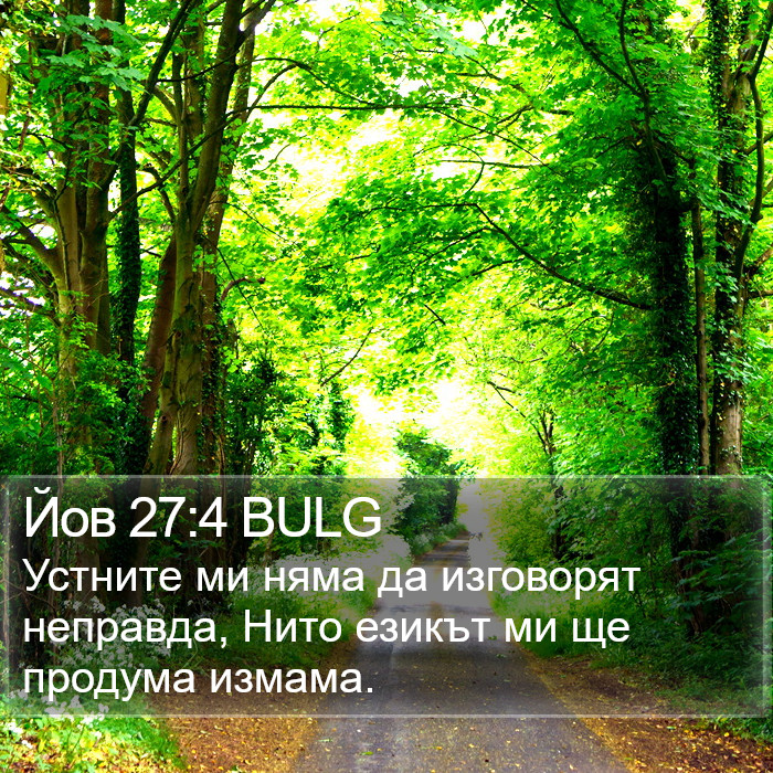 Йов 27:4 BULG Bible Study