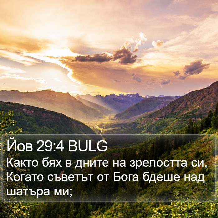 Йов 29:4 BULG Bible Study