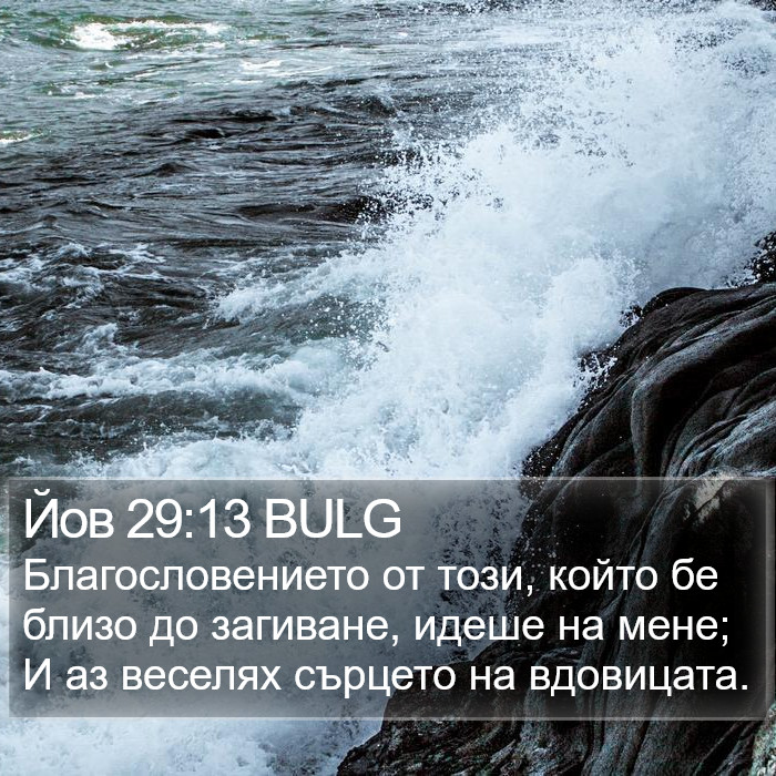 Йов 29:13 BULG Bible Study