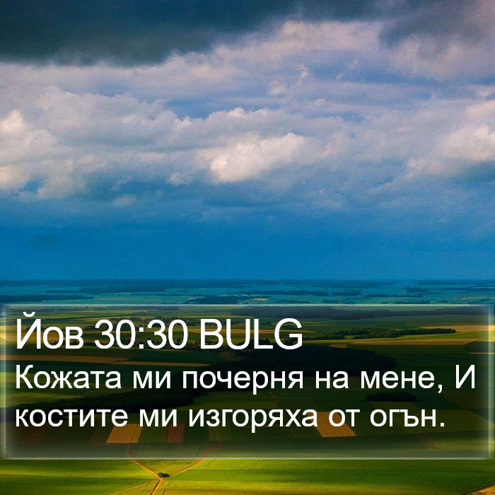 Йов 30:30 BULG Bible Study