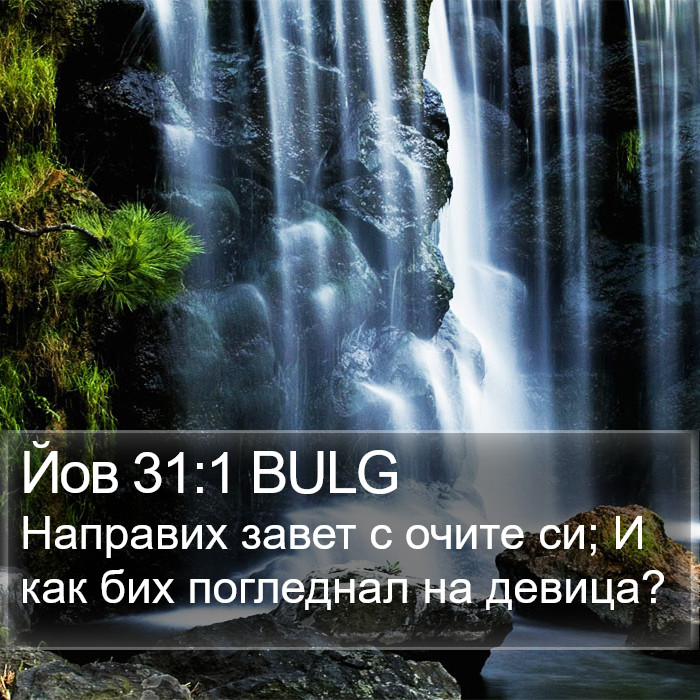 Йов 31:1 BULG Bible Study