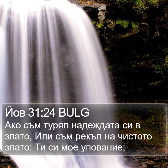 Йов 31:24 BULG Bible Study