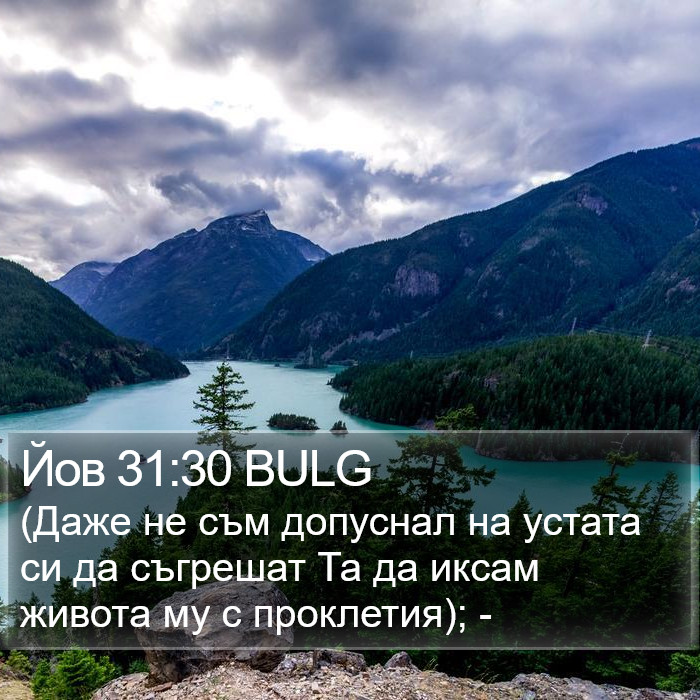 Йов 31:30 BULG Bible Study