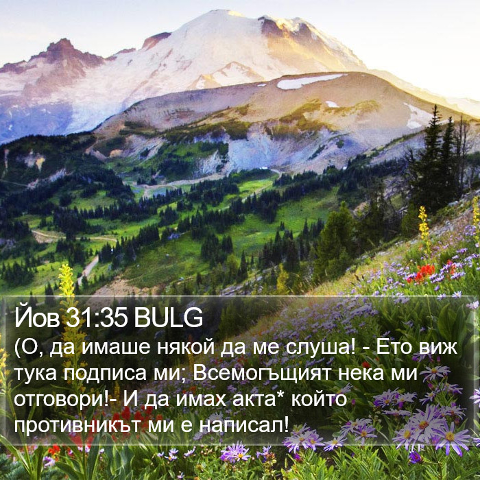 Йов 31:35 BULG Bible Study