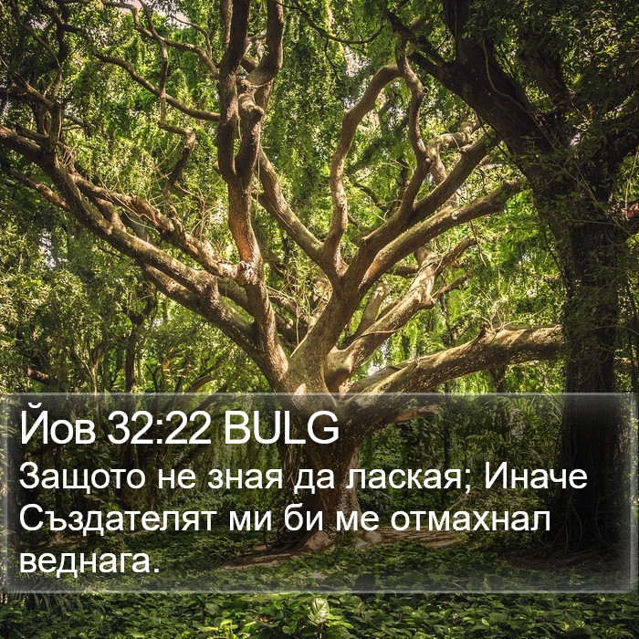 Йов 32:22 BULG Bible Study