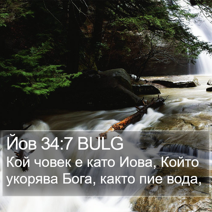 Йов 34:7 BULG Bible Study