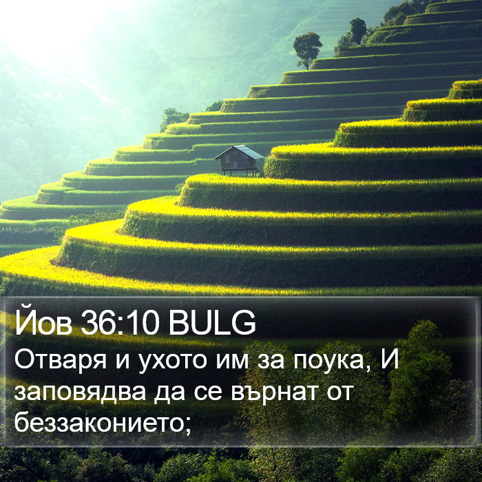 Йов 36:10 BULG Bible Study