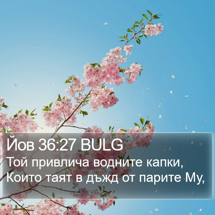 Йов 36:27 BULG Bible Study