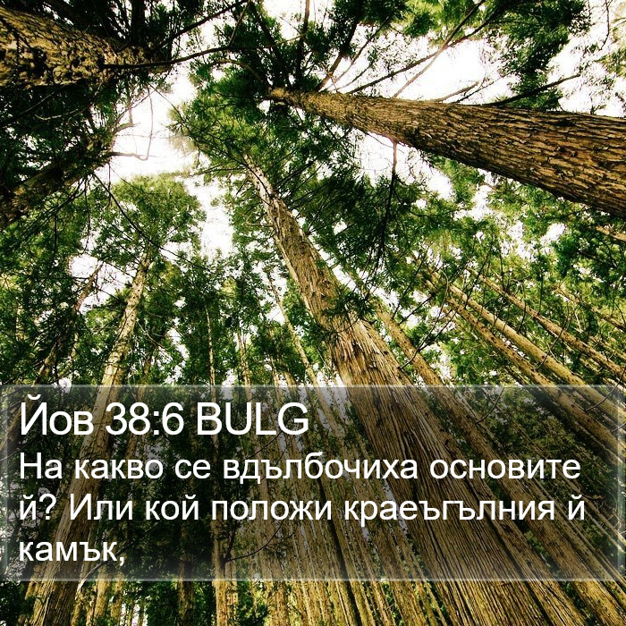 Йов 38:6 BULG Bible Study