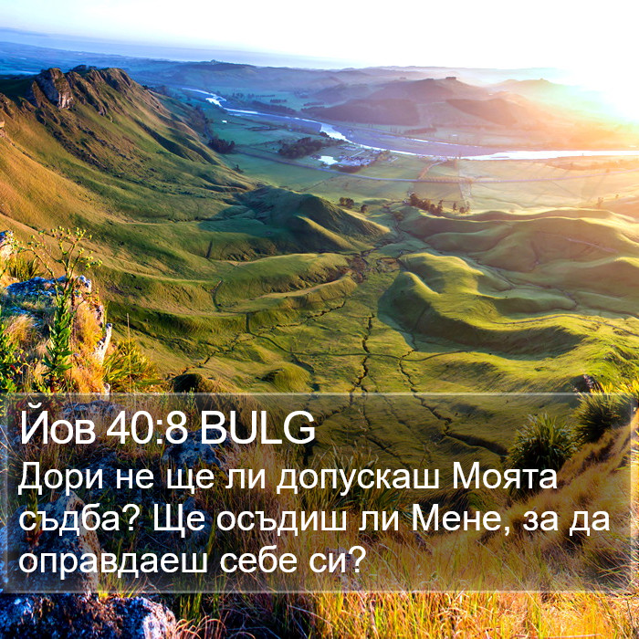 Йов 40:8 BULG Bible Study