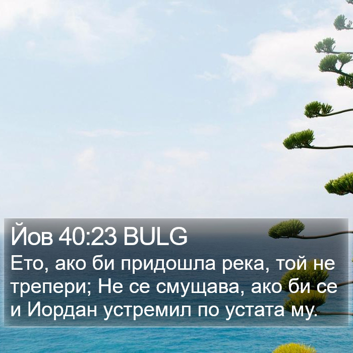 Йов 40:23 BULG Bible Study