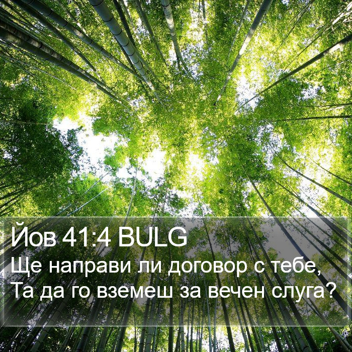 Йов 41:4 BULG Bible Study