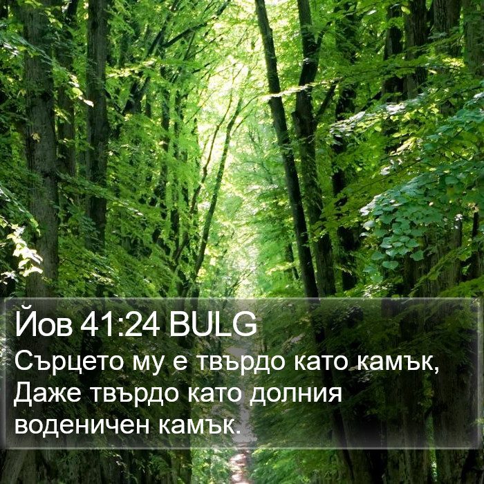 Йов 41:24 BULG Bible Study