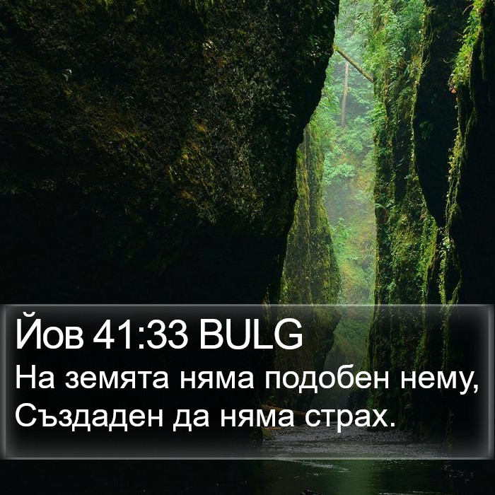 Йов 41:33 BULG Bible Study