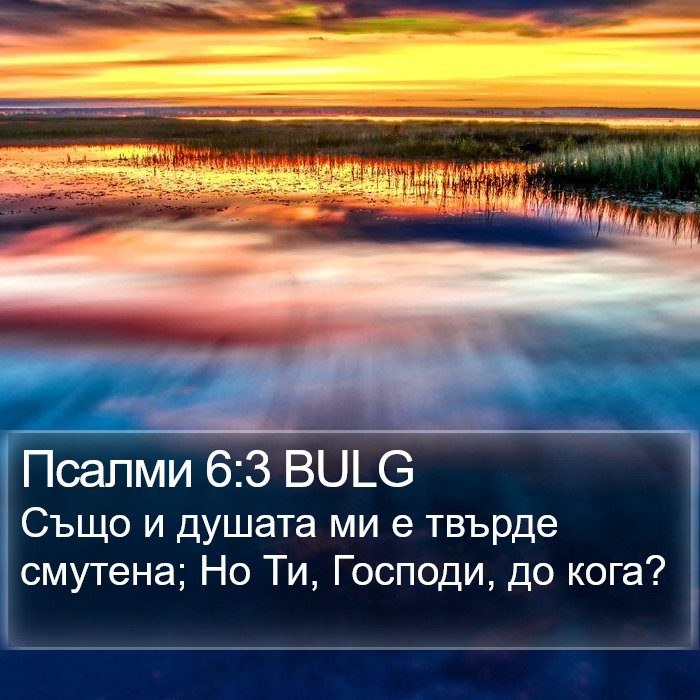 Псалми 6:3 BULG Bible Study
