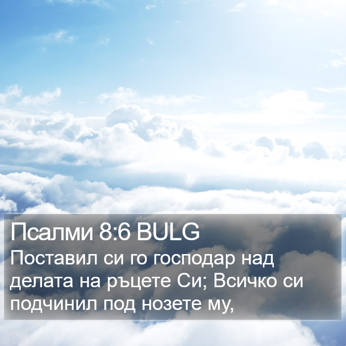 Псалми 8:6 BULG Bible Study